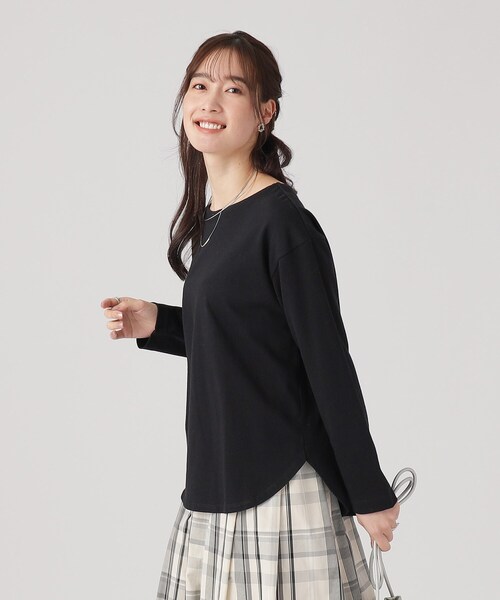 DRESKIP(ドレスキップ)の「◆コットンゆったり 長袖Tシャツ(Tシャツ/カットソー・レディース・ナチュラル/ブラック/オフホワイト/ベージュ系その他5/ホワイト系5/ブルー系2・02/03/04)」の20枚目の写真