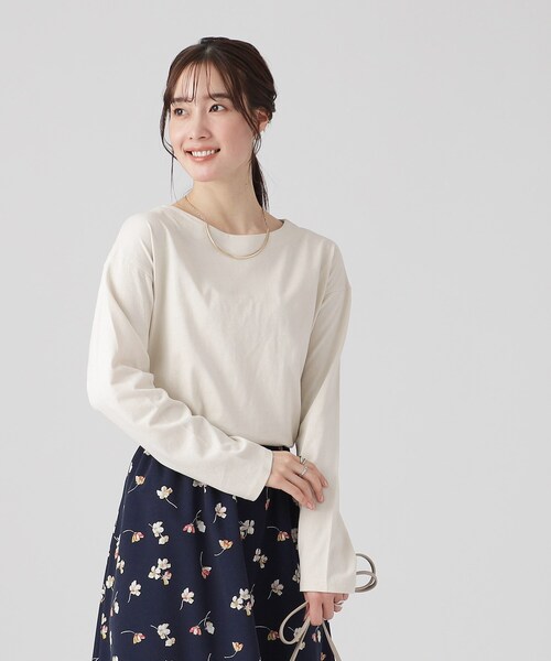 DRESKIP(ドレスキップ)の「◆コットンゆったり 長袖Tシャツ(Tシャツ/カットソー・レディース・ナチュラル/ブラック/オフホワイト/ベージュ系その他5/ホワイト系5/ブルー系2・02/03/04)」の17枚目の写真