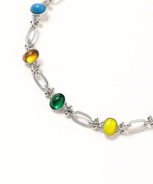 Ray BEAMS（レイビームス）の「Ray BEAMS / チェーン 5ストーン チョーカー（チョーカー・レディース・シルバー・ONE SIZE）」の3枚目の写真