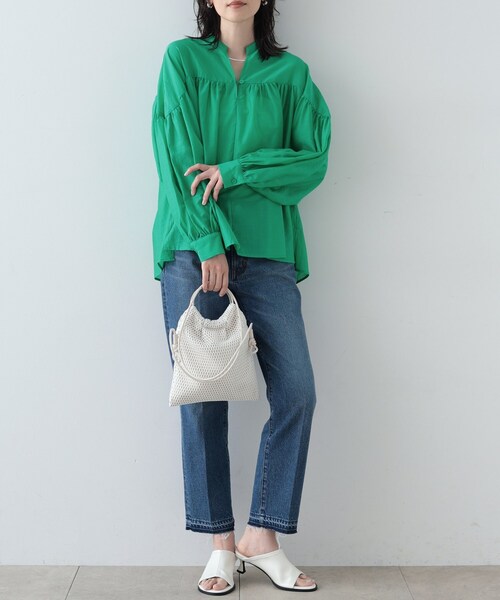 GALLEST（ギャレスト）の「【CONTROL FREAK】メッシュコンビリングバッグ（ハンドバッグ・レディース・アイボリー/シルバー/ネイビー・00）」の15枚目の写真