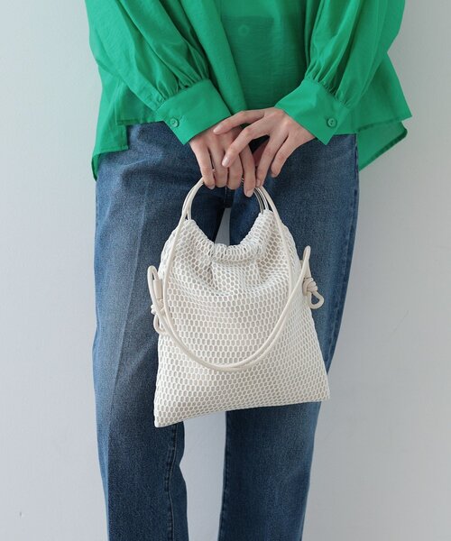 GALLEST（ギャレスト）の「【CONTROL FREAK】メッシュコンビリングバッグ（ハンドバッグ・レディース・アイボリー/シルバー/ネイビー・00）」の16枚目の写真