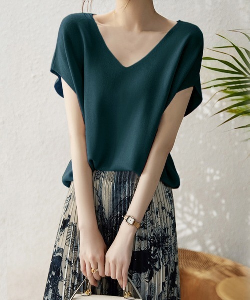 Miniministore(ミニミニストア)の「ニットトップス レディース 韓国春秋夏服(ニット/セーター・レディース・ブラック/ベージュ/ネイビー/オフホワイト/ミント/ブルーグレー/ラベンダー/ブルーグリーン/アイボリー/ライトブルー/イエロー×グリーン/ライトグレー/ピンク/ワインレッド/ダークベージュ/ロイヤルブルー/イエロー/ダークパープル/ライトイエロー・FREE)」の11枚目の写真