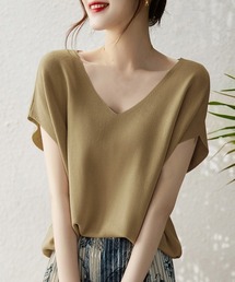 ニットトップス レディース 韓国春秋夏服