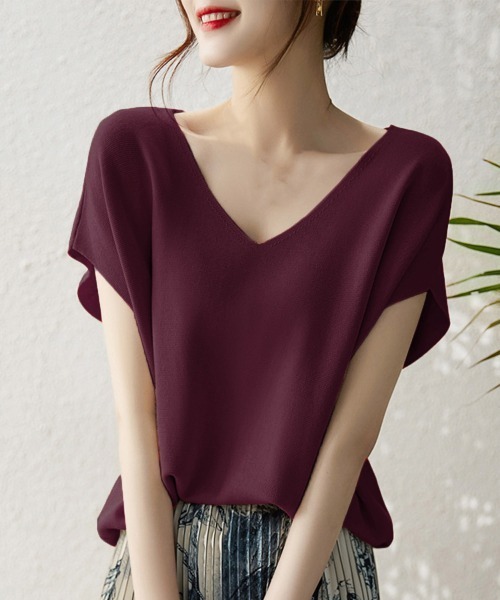 Miniministore(ミニミニストア)の「ニットトップス レディース 韓国春秋夏服(ニット/セーター・レディース・ブラック/ベージュ/ネイビー/オフホワイト/ミント/ブルーグレー/ラベンダー/ブルーグリーン/アイボリー/ライトブルー/イエロー×グリーン/ライトグレー/ピンク/ワインレッド/ダークベージュ/ロイヤルブルー/イエロー/ダークパープル/ライトイエロー・FREE)」の13枚目の写真