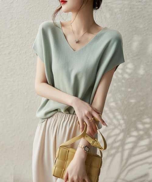 セール】ニットトップス レディース 韓国春秋夏服（ニット