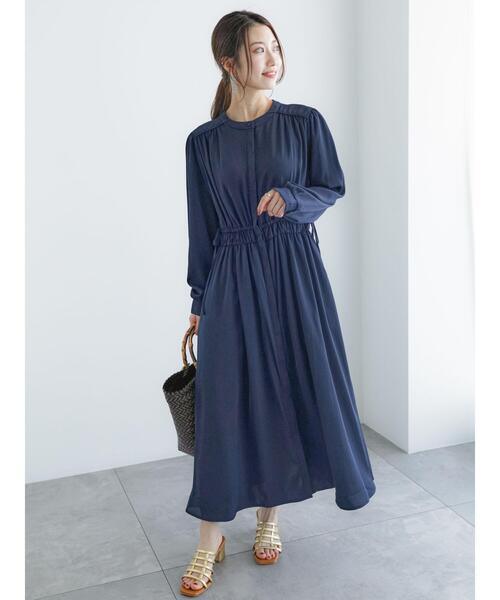 Te chichi（テチチ）の「ウエストドロストワンピース（ワンピース・レディース・ネイビー/グリーン/サックスブルー・F）」の2枚目の写真