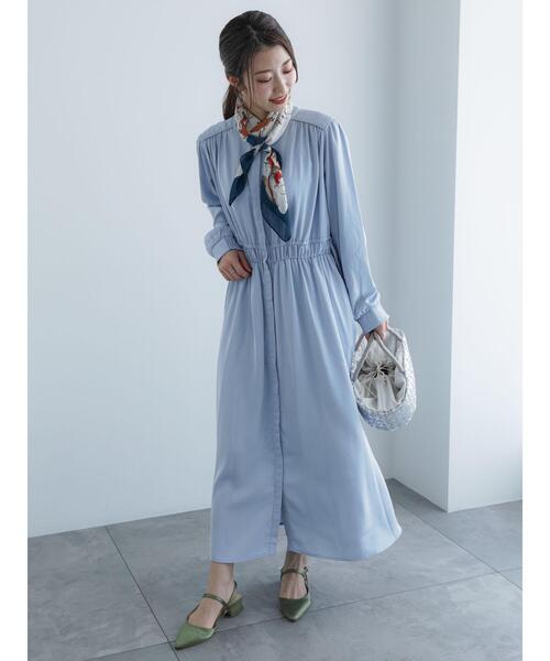 Te chichi（テチチ）の「ウエストドロストワンピース（ワンピース・レディース・ネイビー/グリーン/サックスブルー・F）」の5枚目の写真