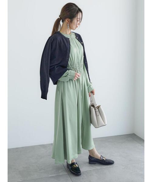 Te chichi（テチチ）の「ウエストドロストワンピース（ワンピース・レディース・ネイビー/グリーン/サックスブルー・F）」の9枚目の写真