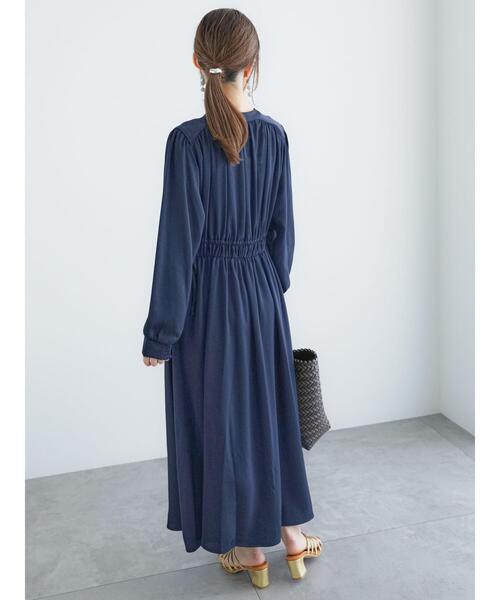 Te chichi（テチチ）の「ウエストドロストワンピース（ワンピース・レディース・ネイビー/グリーン/サックスブルー・F）」の13枚目の写真