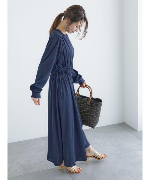 Te chichi（テチチ）の「ウエストドロストワンピース（ワンピース・レディース・ネイビー/グリーン/サックスブルー・F）」の14枚目の写真