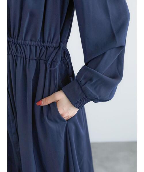 Te chichi（テチチ）の「ウエストドロストワンピース（ワンピース・レディース・ネイビー/グリーン/サックスブルー・F）」の18枚目の写真