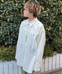 ミニ恐竜ワッペンオックスシャツ/ユニセックス