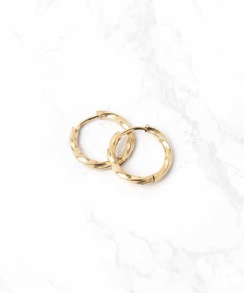 sunny branch（サニーブランチ）の「★Stainless★ Twist Pierce 14mm（ピアス（両耳用）・レディース・シルバー/ブラック/ゴールド・FREE）」の3枚目の写真