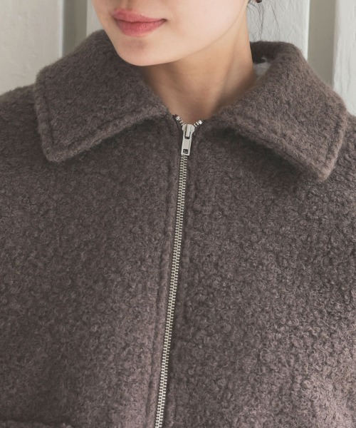 DONOBAN（ドノバン）の「【pufe】Wポケットジップブルゾン（ブルゾン・レディース・ブラウン/ライトベージュ・F）」の22枚目の写真