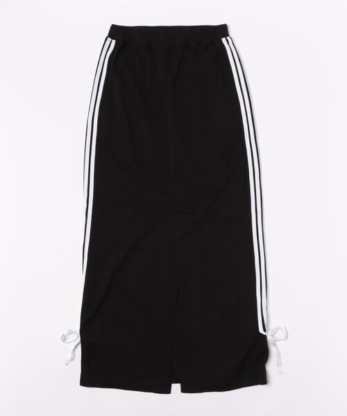 AMAIL（アマイル）の「Line ribbon jersey skirt（スカート・レディース・ブラック/ホワイト・FREE）」の12枚目の写真