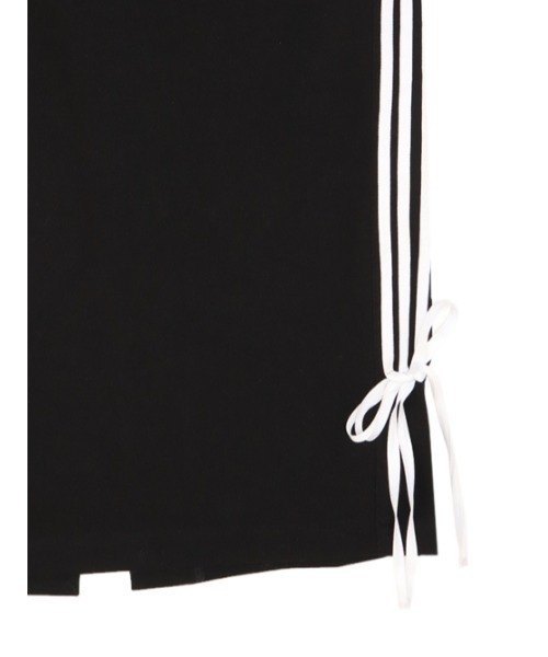 AMAIL（アマイル）の「Line ribbon jersey skirt（スカート・レディース・ブラック/ホワイト・FREE）」の11枚目の写真
