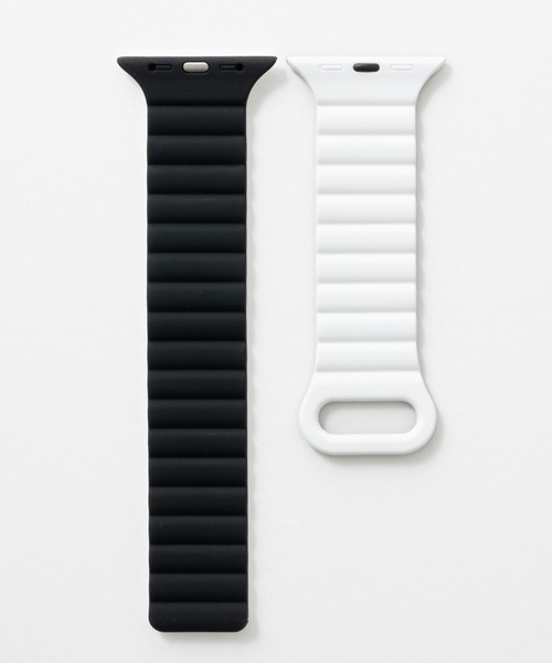 emonique(エモニーク)の「シリコン製 Apple Watch バンド スマートウォッチバンド【38/40/41/42/44/45/49mm対応】(デジタル腕時計・メンズ・ライトブルー/ベージュ/ホワイト×ブラック/ブラック×レッド/ブラック系その他/ブラック/ピンク/ネイビー/グリーン・42/38)」の3枚目の写真