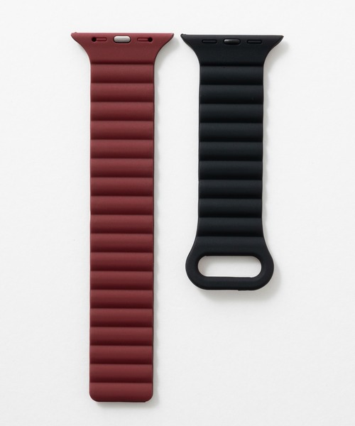 emonique(エモニーク)の「シリコン製 Apple Watch バンド スマートウォッチバンド【38/40/41/42/44/45/49mm対応】(デジタル腕時計・メンズ・ライトブルー/ベージュ/ホワイト×ブラック/ブラック×レッド/ブラック系その他/ブラック/ピンク/ネイビー/グリーン・42/38)」の5枚目の写真