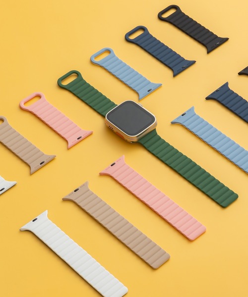 emonique(エモニーク)の「シリコン製 Apple Watch バンド スマートウォッチバンド【38/40/41/42/44/45/49mm対応】(デジタル腕時計・メンズ・ライトブルー/ベージュ/ホワイト×ブラック/ブラック×レッド/ブラック系その他/ブラック/ピンク/ネイビー/グリーン・42/38)」の10枚目の写真