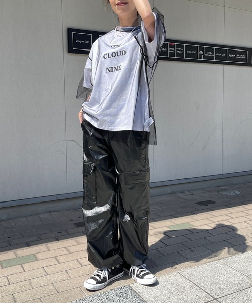 Meli rich(メリーリッチ)の「メタリックカーゴパンツ(カーゴパンツ・レディース・ブラック/オフホワイト・FREE)」の17枚目の写真