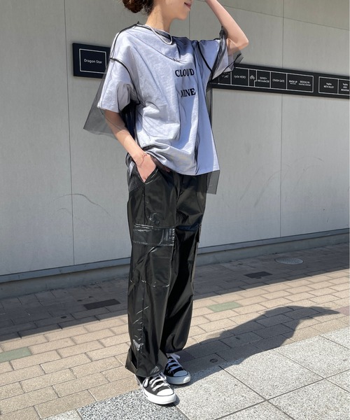 Meli rich(メリーリッチ)の「メタリックカーゴパンツ(カーゴパンツ・レディース・ブラック/オフホワイト・FREE)」の18枚目の写真