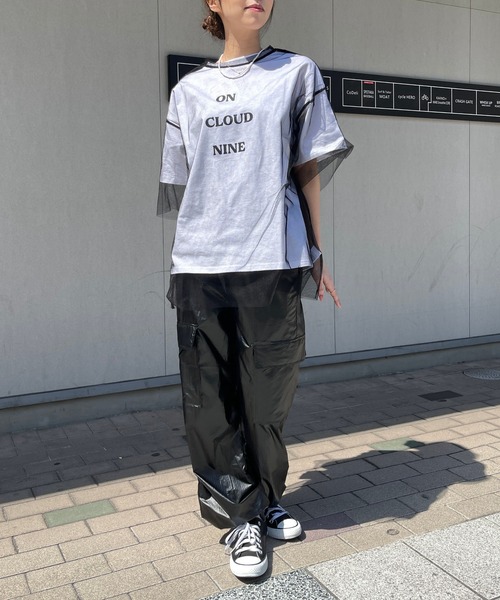 Meli rich(メリーリッチ)の「メタリックカーゴパンツ(カーゴパンツ・レディース・ブラック/オフホワイト・FREE)」の20枚目の写真
