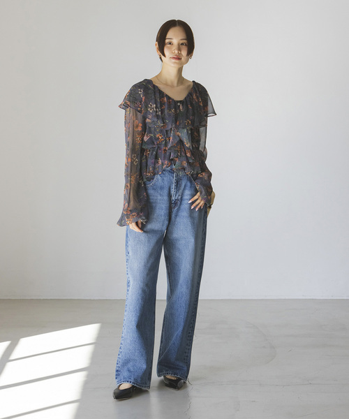 Noble（ノーブル）の「ワイルドフラワーフリルブラウス（シャツ  