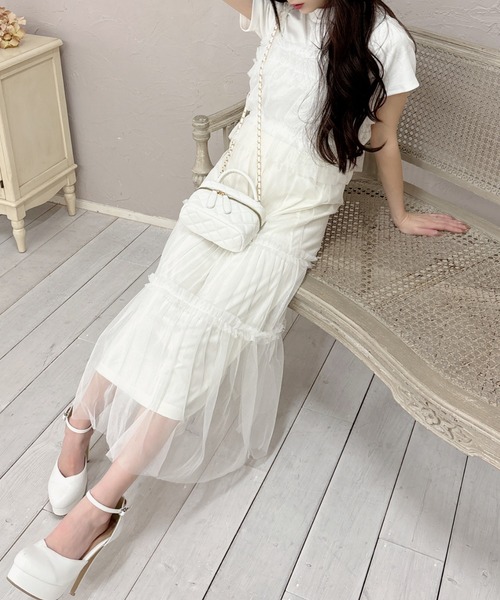 MIIA ビジュー ワンピース MIIA ワンピース タートルニット×ニットワンピース : ZOZOTOWN