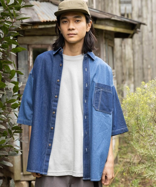 NICO( ¨̮⋆)さん　デニムジャンパー　シャツ niko and（ニコアンド）の「[niko and JEANS 2024SS]パッチ