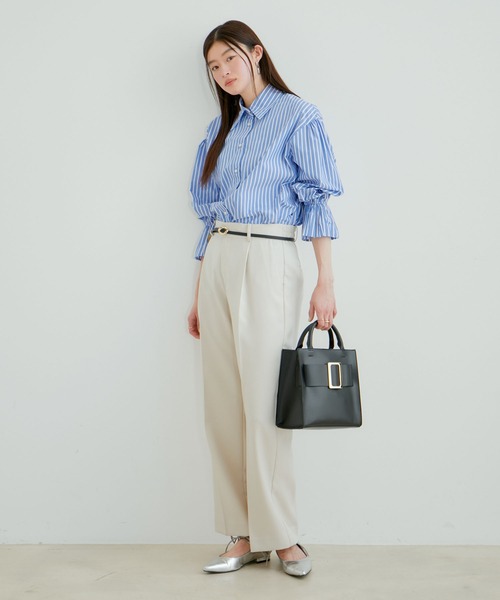 VIS(ビス)の「ビッグバックル2WAYバッグ(ハンドバッグ・レディース・ブラック/オフホワイト/ベージュ系その他2・FREE)」の7枚目の写真