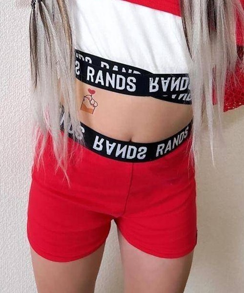 セール】RandS/R ロゴゴム1分丈レギンス（レギンス/スパッツ