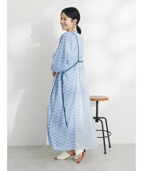 CRAFT STANDARD BOUTIQUE（クラフトスタンダードブティック）の「インド綿混エスニック切替ワンピース（ワンピース・レディース・チャコールグレー/ブルー・FREE）」の21枚目の写真