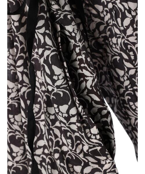 CRAFT STANDARD BOUTIQUE（クラフトスタンダードブティック）の「インド綿混エスニック切替ワンピース（ワンピース・レディース・チャコールグレー/ブルー・FREE）」の6枚目の写真