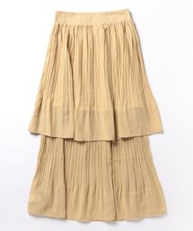 PGG イエロープリーツスカート❣️最終価格❣️ ペアスキンプリーツロングスカート プリーツスカート マキシ丈