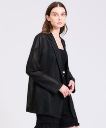 【未使用級/24SS】エストネーション ダブルジャケット シアー ブラック ESTNATION / シアー ダブル ジャケット｜ESTNATION ONLINE STORE