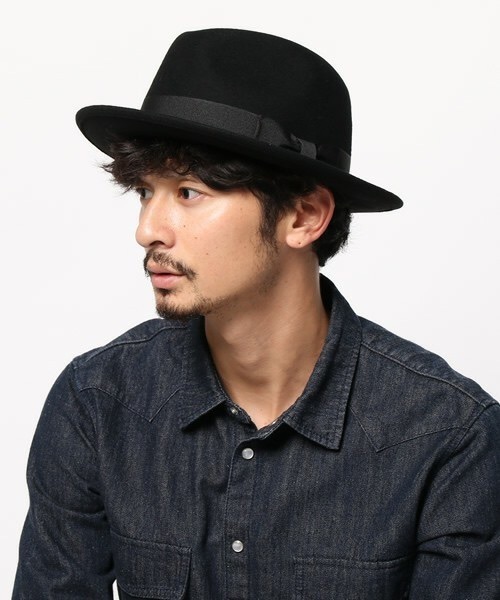 SHIPS（シップス）の「SA: SHIPS AUTHENTIC PRODUCTS(シップス オーセンティック プロダクツ) Made in USA(アメリカ製) フェルト フェドラハット（ハット・メンズ・ブラック/ブラウン/オリーブ/ネイビー・ONE SIZE）」の2枚目の写真
