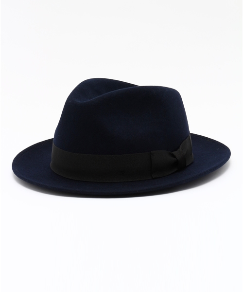 SHIPS（シップス）の「SA: SHIPS AUTHENTIC PRODUCTS(シップス オーセンティック プロダクツ) Made in USA(アメリカ製) フェルト フェドラハット（ハット・メンズ・ブラック/ブラウン/オリーブ/ネイビー・ONE SIZE）」の4枚目の写真