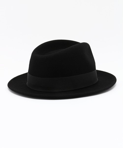 SHIPS（シップス）の「SA: SHIPS AUTHENTIC PRODUCTS(シップス オーセンティック プロダクツ) Made in USA(アメリカ製) フェルト フェドラハット（ハット・メンズ・ブラック/ブラウン/オリーブ/ネイビー・ONE SIZE）」の9枚目の写真
