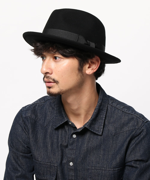 SHIPS（シップス）の「SA: SHIPS AUTHENTIC PRODUCTS(シップス オーセンティック プロダクツ) Made in USA(アメリカ製) フェルト フェドラハット（ハット・メンズ・ブラック/ブラウン/オリーブ/ネイビー・ONE SIZE）」の7枚目の写真