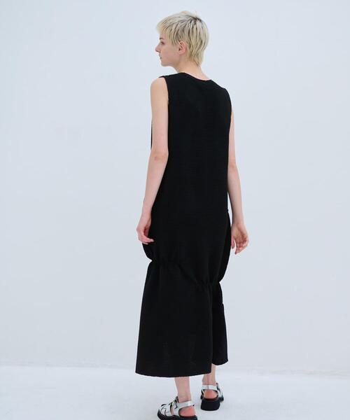 LANVIN en Bleu ウェーブジャガードニットワンピース ランバン LANVIN en Bleu（ランバンオンブルー）の「ウェーブジャガード