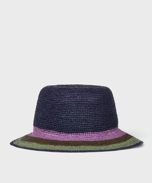 ストライプブリム ストローハット / 140330 M841