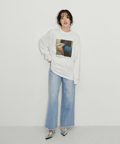 ADAM ET ROPE'(アダムエロペ)の「【JANE SMITH】NICOLA KLOOSTERMAN ABSTRACT L/S T-SHIRT(Tシャツ/カットソー・レディース・ホワイト・S)」の2枚目の写真