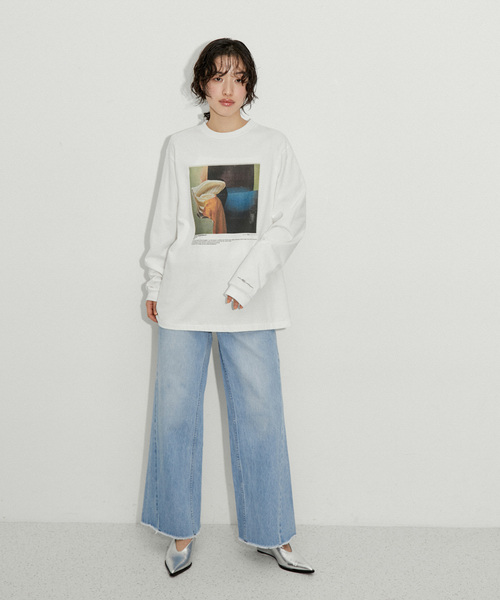 ADAM ET ROPE'(アダムエロペ)の「【JANE SMITH】NICOLA KLOOSTERMAN ABSTRACT L/S T-SHIRT(Tシャツ/カットソー・レディース・ホワイト・S)」の3枚目の写真