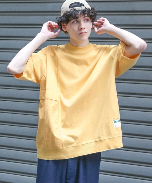 niko and...（ニコアンド）の「アウトポケットデザインＴシャツ（Tシャツ/カットソー・メンズ・グレー/アイボリー/イエロー/ブルー・MEDIUM/LARGE）」の4枚目の写真