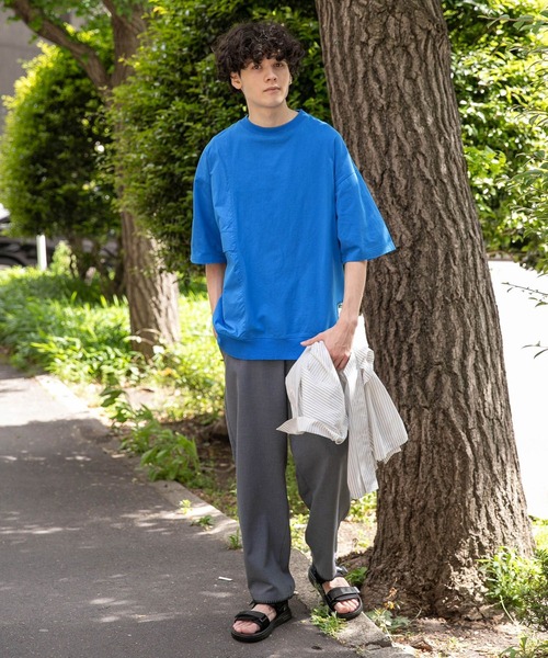 niko and...（ニコアンド）の「アウトポケットデザインＴシャツ（Tシャツ/カットソー・メンズ・グレー/アイボリー/イエロー/ブルー・MEDIUM/LARGE）」の7枚目の写真