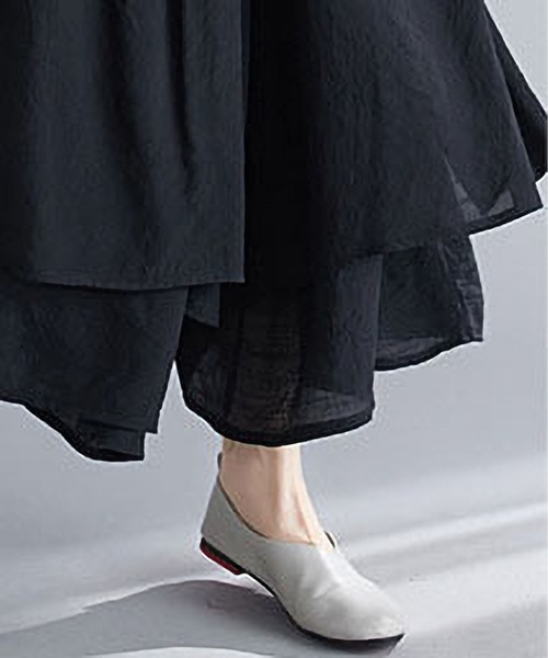 BLANC FICELLE(ブランフィセル)の「重ね着風 キュロット パンツ(その他パンツ・レディース・ブラック/グレー/レッド/ホワイト・FREE)」の11枚目の写真