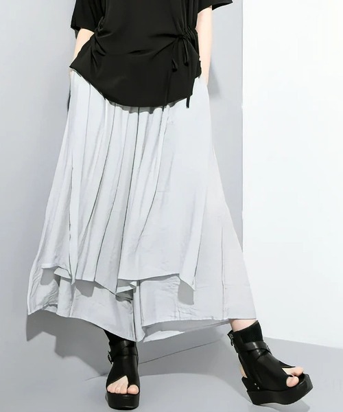 BLANC FICELLE(ブランフィセル)の「重ね着風 キュロット パンツ(その他パンツ・レディース・ブラック/グレー/レッド/ホワイト・FREE)」の20枚目の写真