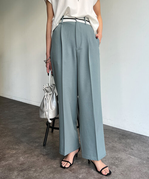 Chez toi（シェトワ）の「マーベルトスラックスパンツ（その他パンツ・レディース・ネイビー/ベージュ/ブルー・FREE）」の3枚目の写真