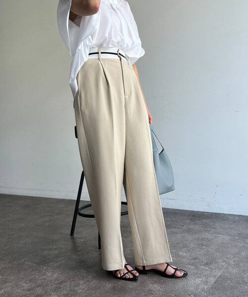 Chez toi（シェトワ）の「マーベルトスラックスパンツ（その他パンツ・レディース・ネイビー/ベージュ/ブルー・FREE）」の7枚目の写真