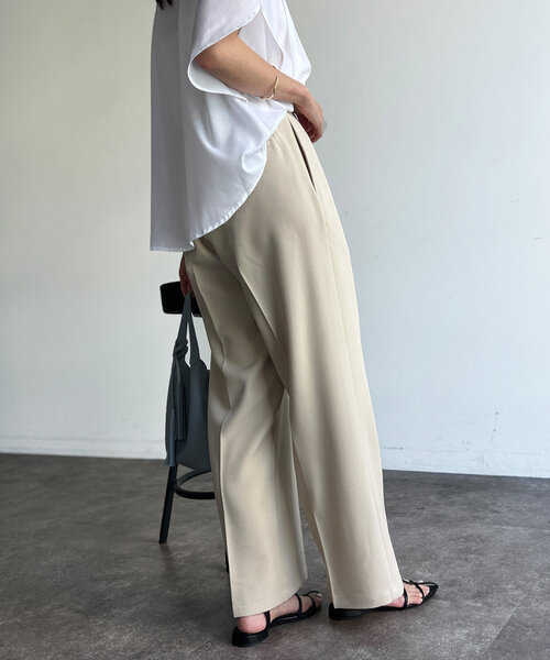Chez toi（シェトワ）の「マーベルトスラックスパンツ（その他パンツ・レディース・ネイビー/ベージュ/ブルー・FREE）」の8枚目の写真
